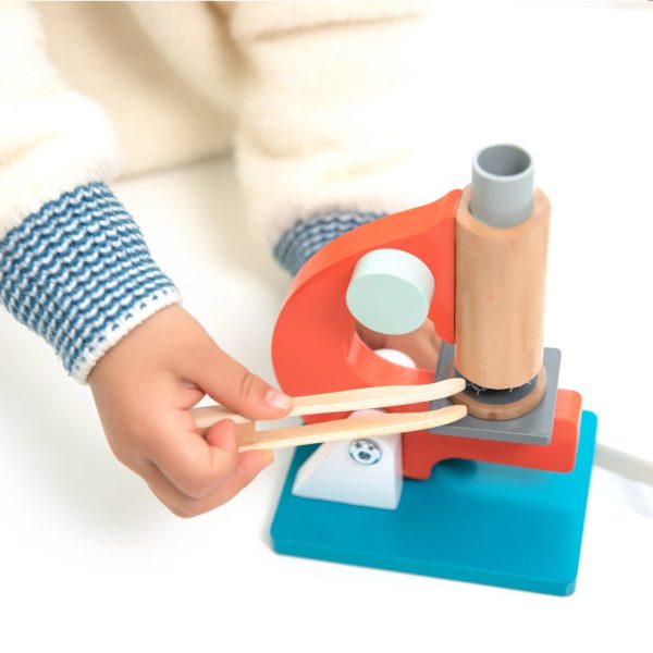 Set Laborator de cercetare din lemn, 29 de piese, cu microscop, UMU Toys