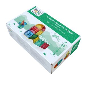 Set magnetic de construcție Dome cu piese curbate, 47 de piese, Cleverclixx
