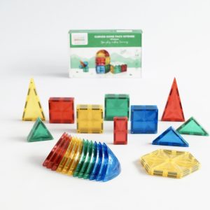 Set magnetic de construcție Dome cu piese curbate, 47 de piese, Cleverclixx