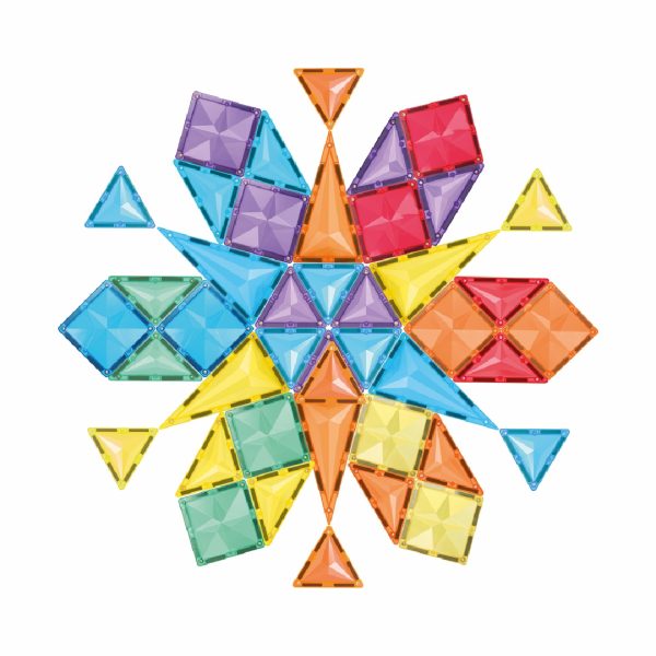 Set magnetic de construcție Inventiv, 110 piese de forme diverse, Cleverclixx