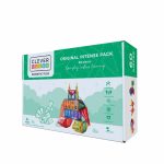 Set magnetic de construcție Inventiv, 60 de piese de forme diverse, Cleverclixx