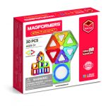 Set magnetic de construcție Magformers Basic Plus, 30 de piese cu forme variate, Clicstoys