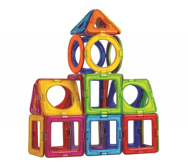 Set magnetic de construcție Magformers Basic Plus, 30 de piese cu forme variate, Clicstoys