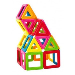 Set magnetic de construcție Magformers cu 30 de piese pătrate și triunghiulare, Clicstoys