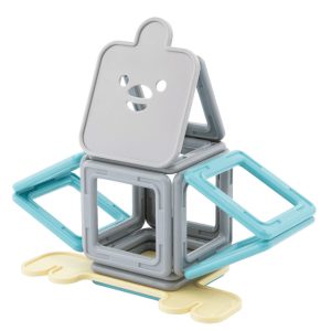 Set magnetic de construit animale 3D, cu 40 de piese, Clicstoys