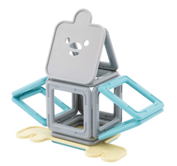Set magnetic de construit animale 3D, cu 40 de piese, Clicstoys