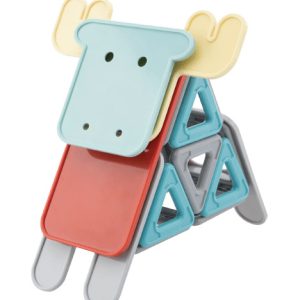 Set magnetic de construit animale 3D, cu 40 de piese, Clicstoys