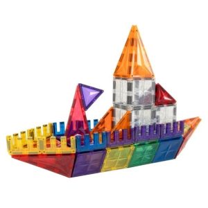 Set magnetic de construit cu 125 de piese, cu bonus piese glitter, Cleverclixx