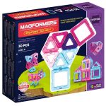 Set magnetic Magformers Inspire, 30 de piese pătrate și triunghiulare, Clicstoys