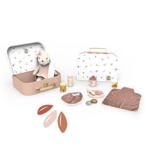 Set păpușă iepuraș cu accesorii de îngrijire, în valijoară, Speedy Monkey