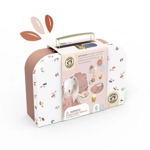 Set păpușă iepuraș cu accesorii de îngrijire, în valijoară, Speedy Monkey