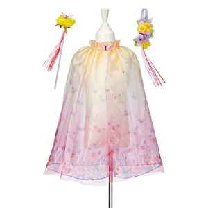 Set pelerină fluture cu bentiță florală și baghetă magică, Souza!
