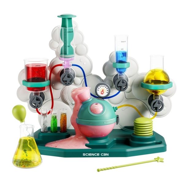 Set STEAM laborator de chimie cu experimente cu bule, TopBright ScienceCan Set STEAM laborator de chimie cu experimente cu bule, TopBright ScienceCan