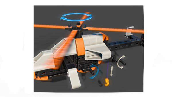 Set STEM de construcție cu 375 de piese și 10 modele, Fischertechnik