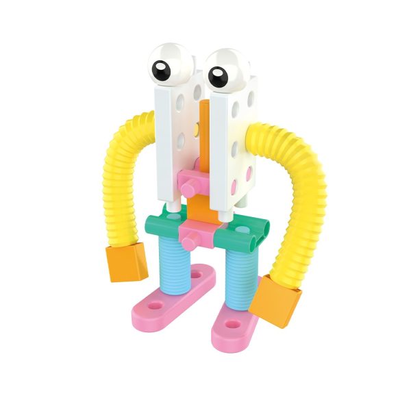 Set STEM de construit cu tuburi flexibile, 27 de piese și 7 modele, Gigo Toys