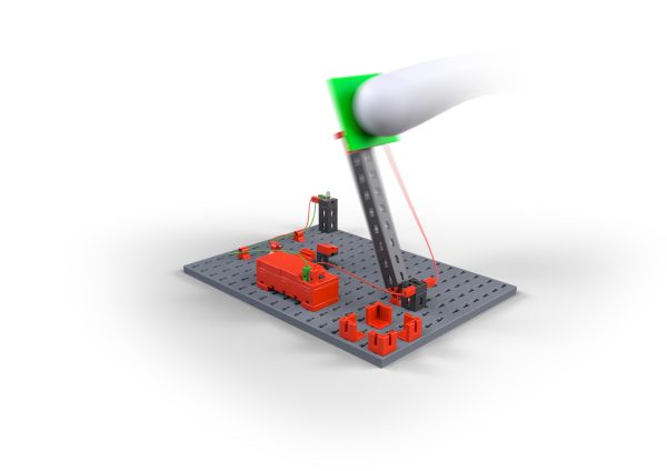 Set STEM pentru circuite electrice, cu 112 piese și 11 modele, Fischertechnik
