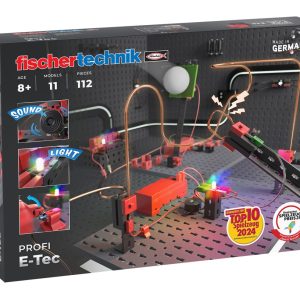 Set STEM pentru circuite electrice, cu 112 piese și 11 modele, Fischertechnik
