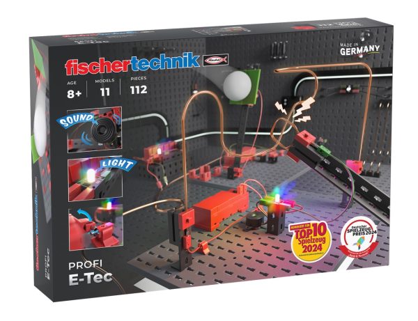 Set STEM pentru circuite electrice, cu 112 piese și 11 modele, Fischertechnik