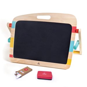 Tablă dublă magnetică și neagră pentru desen, cu cretă și marker, Svoora