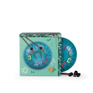 Tobă metalică din colecția În junglă, cu 2 bețe și 11 note colorate, Moulin Roty
