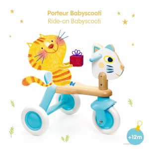 Tricicletă din lemn fără pedale, ride-on de asamblat, Djeco